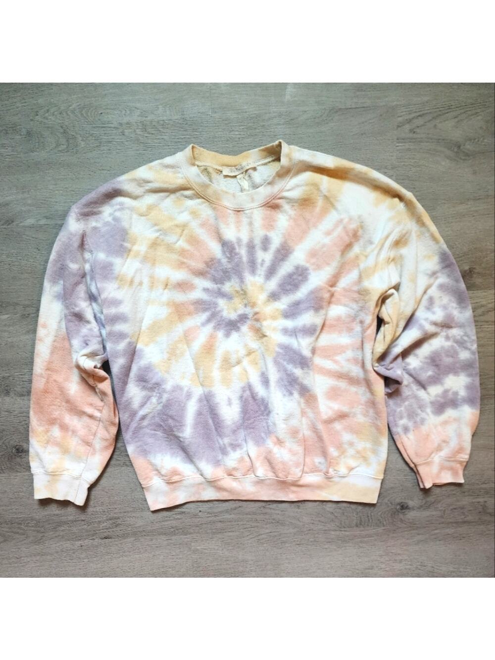 Urban Daizy Women's Casual Tie-Dye Crew Neck Long Sleeve Pullover Sweatshirt S/M